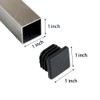 15 Pack Square Plastic Plugs,1" Inch Insert End Caps for