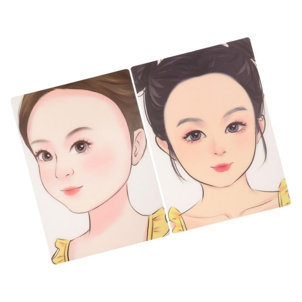 TOVINANNA 2pcs Face Painting Practice Board Makeup Practice Face Draw