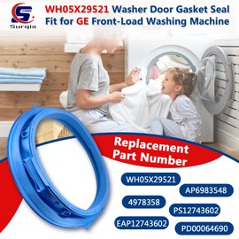 WH05X29521 Washer Door Boot Gasket Seal Fit for GE Front Load Washer GFW550SSN1WW GFW550SSN1WW GFW510SCN1WW GFW550SPN1DG GFW550SPR5RS GFW550SSN3WW GFW510SCN2WW GFW510SCN3WW