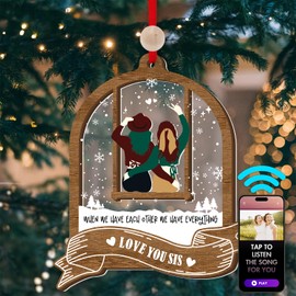 DEARMINE Sister Ornament 2024, Sister Christmas Ornament 2024, Sisters Ornament Gift for Women, Sister, Sister in Law, Best Friends, Wood Friendship Ornaments for Women Friends (OR Sister)