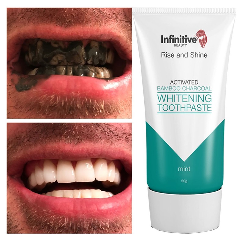 Infinitive Beauty Rise and Shine Activated Bamboo Charcoal Whitening Toothpaste