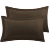 PiccoCasa Pillow Shams Double Brushed Microfiber, 2 Packs Pillowcases with