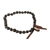 Hawaiian Lei Necklace of Dark Brown Kukui Nuts