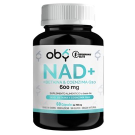 OBY NAD+ | NAD potenciado con Betaina y Coenzima Q10 (CoQ10) | Precursor de Nicotinamida Ribosa y NMN | 60 dias