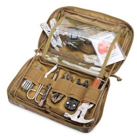 Wynex Tactical Admin Molle Pouch, Medical EDC EMT Utility Bag Shell Design Attachment Pouches 1000D Nylon Hiking Belt Bags Include Canada Flag Patch