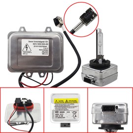 Silscvtt 5DV 009 000-00 Xenon Headlight Ballast Control Unit with Igniter and D1S Bulb Replacement for 2007-2014 Escalade 2008-2014 Town Country 2006-2009 E60