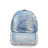 Topstyle Jeans Cap in Vintage Style with Star and Rhinestones,