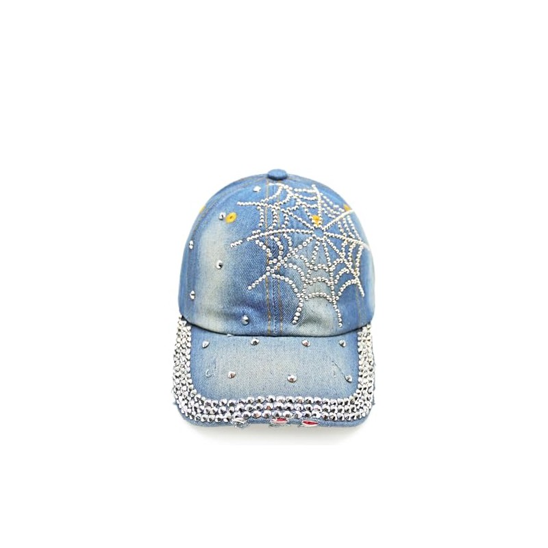 Topstyle Jeans Cap in Vintage Style with Star and Rhinestones,