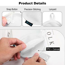 Beautyflier Pizza Wheel Cover, Pizza Steering Wheel Cover for 4-Inch or Smaller Pizza Wheel, Durable Pizza Cutter Sleeve, Easy to Install Pizza Knife Sheath, with Lanyard, White (Sleeve Only)