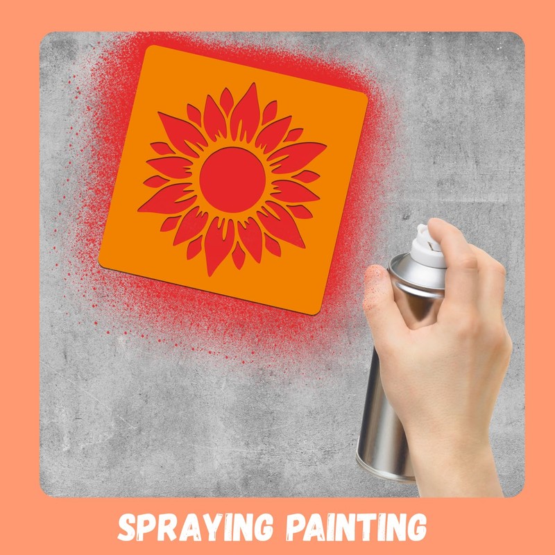 24 Pcs Stencils for Kids Spring Themed Outside Sidewalk Chalk