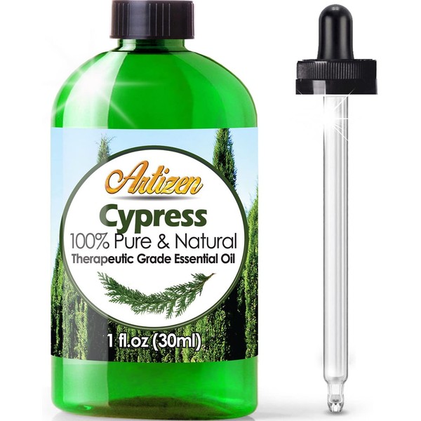 Artizen Cypress Essential Oil (100% Pure & Natural - UNDILUTED) Therapeutic Grade - Huge 1oz Bottle - Perfect for Aromatherapy, Relaxation, Skin Therapy & More!