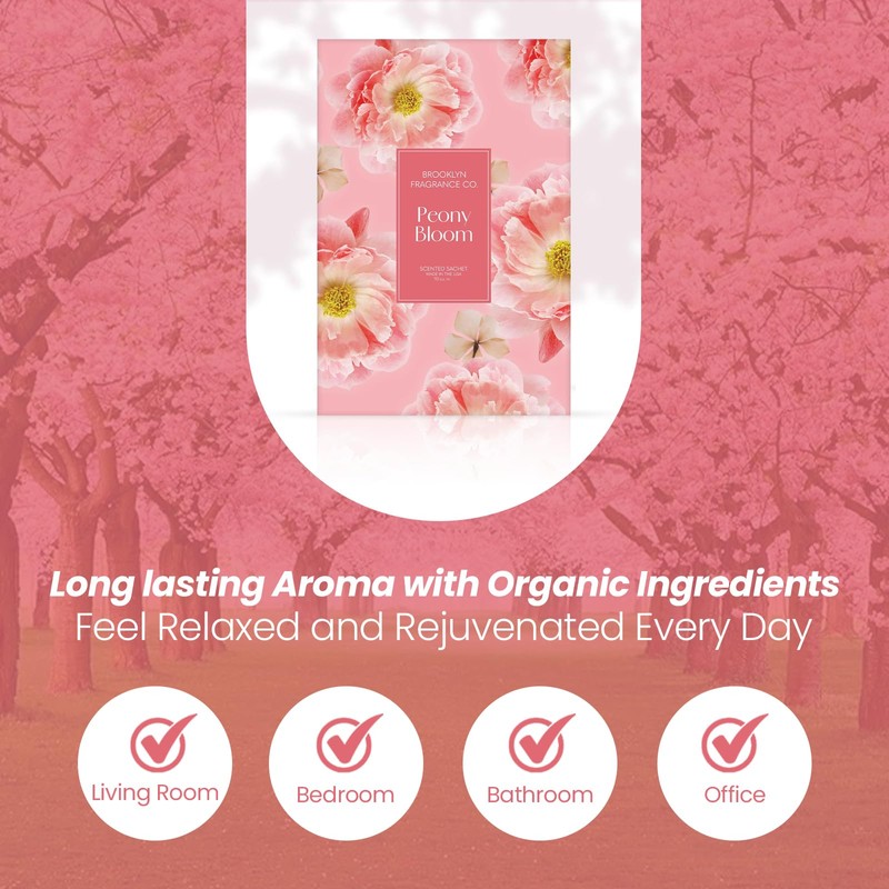 Brooklyn Fragrance Co. Spring Florals Sachet Bags – Peony Bloom