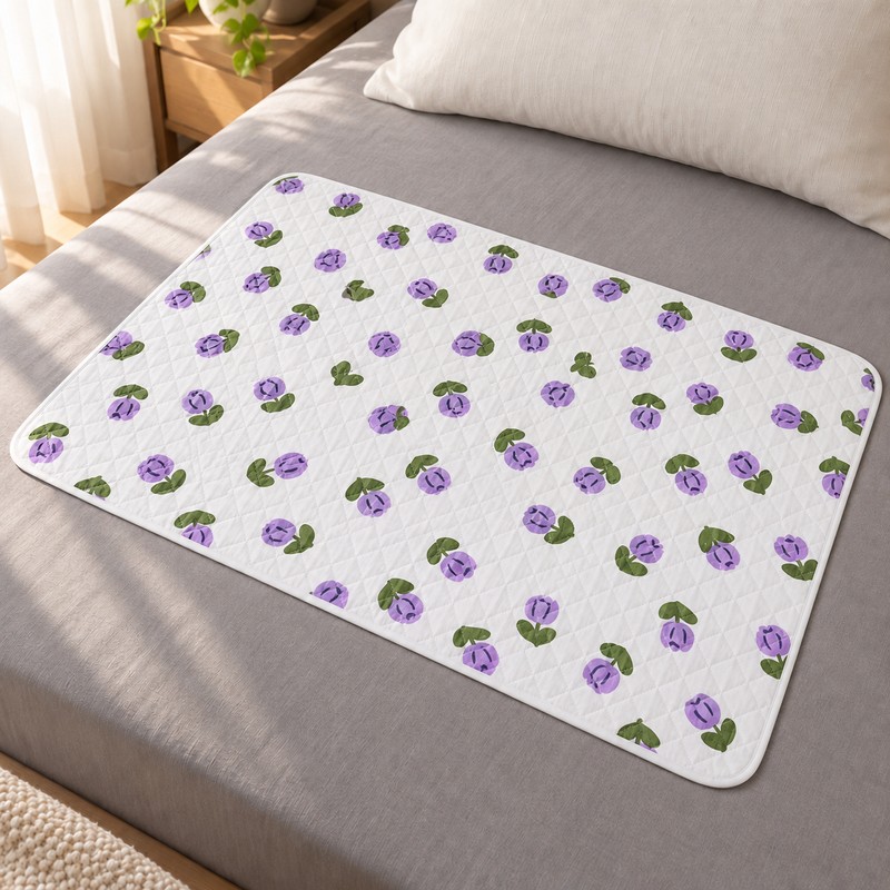 Washable Waterproof Bed Pad – Reusable 4-Layer Mattress Protector for
