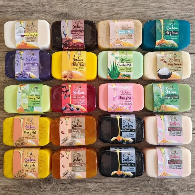 Jabones Artesanales, Glicerina, Jabón Miel De Abeja 5 Pzas