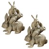 Design Toscano Bunched Bunnies Cast Iron Statue, Bronze