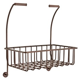 Franklin Brass 193105-CBZ Over-the-Toilet Paper Holder Hanging Convenience Basket Holder Shelf for Cell Mobile Phone Holder and Wipes, Classic Bronze