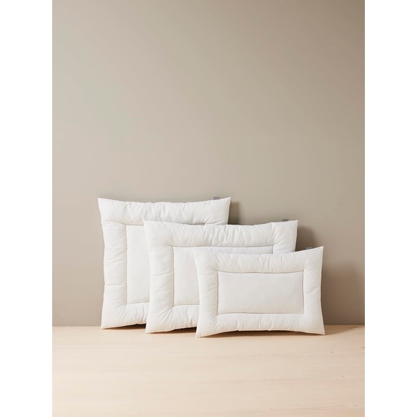 VERTBAUDET Flat Pillow Microfibre Easy Care Boilproof White 50 x