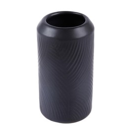 Restaurantware-Table Art Flower Vase, 1 Vintage Style Vase - Modern, Minimalist, Black Ceramic Decorative Piece, Use Fresh Or Artificial Flowers, for Kitchen, Living Room, Office, and More