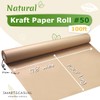 SMART&CASUAL 17.8"×1,200"(100') Brown Kraft Wrapping Paper for Craft Gift Bulletin