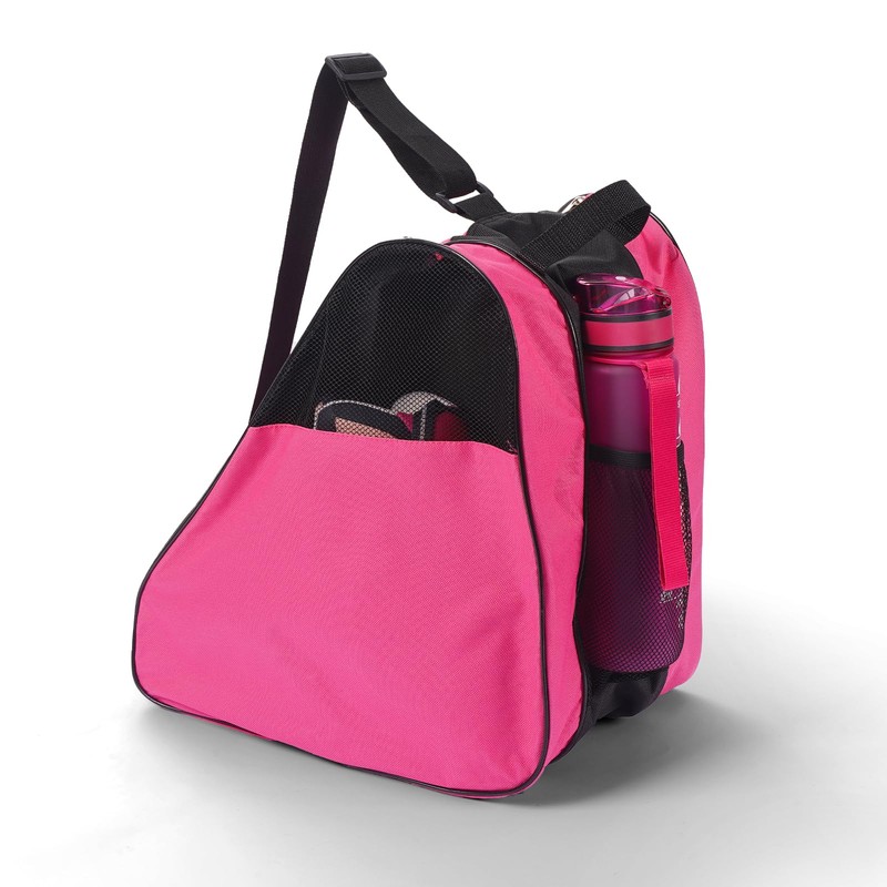 Pink Roller Skate Bag with Adjustable Shoulder Strap and Handle,