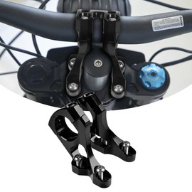 Canitu 2Pcs Front Handlebar Risers Stem Mount,Dirt Bike Aluminum Bar Mount with 1" Riser Bracket Handle Bar Riser for Sur Ron Light Bee X LBX Segway X260 X160 (Black)