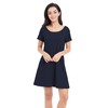 Alaster Women's 2023 Casual Loose Summer Dress Navy Blue Petite