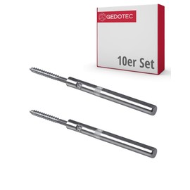Gedotec Shelf Bracket, Pack of 10, Invisible Shelf Brackets with Load Capacity 40 kg, Compact Mini, Steel Shelf Brackets for Wall Mounting, Heavy-Duty Shelf Brackets