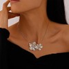 Gold Flower Necklace for Women Floral Pendant Choker Statement Necklace