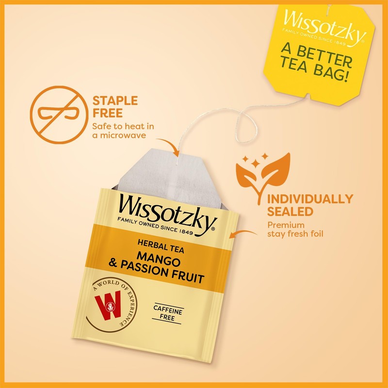 Wissotzky Mango Passion Fruit Herbal Tea (6 Pack -120 Tea
