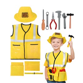 Kinder Tischlerei Architekt Spielzeugset Kinder Rollenspielspielzeug 13 Stück Spielset Jungen Mädchen Universal für Rollenspielparty, Karneval, Karneval (3-12 Jahre)