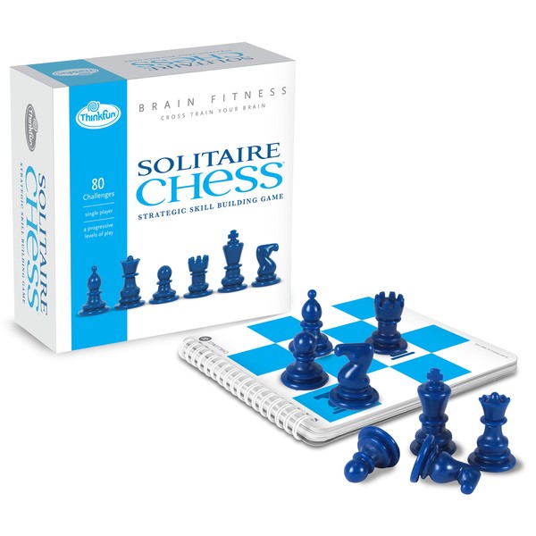 ThinkFun Brain Fitness Solitaire Chess - Fun Version of Chess