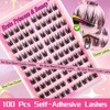 Selbstklebende Wimpern Cluster vorgeklebte Wimpernbüschel 100 Stück Flauschiges C Curl