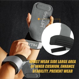 Weight Lifting Wrist Strap, Weightlifting Grip Strap for Gym Deadlifts, Powerlifting, Heavy Shrug, Pull Ups, Three Layer Leather Adjustable Training Accessory Gifts for Men Women Dad Him