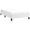 Casafoyer Bed Frame White 39.4"x74.8" Twin Faux Leather