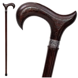 Dr. Watson - Handcrafted Wooden Walking Stick, Walking Cane, Derby Handle