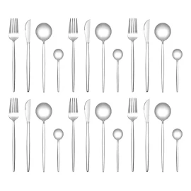 Juego De Cubiertos Elegantes 24 Piezas Acero Inoxidable