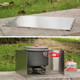 Outdoors Stove Windshield Camping Cooking Windscreen Folding Camping Cooker Stove Wind Screen