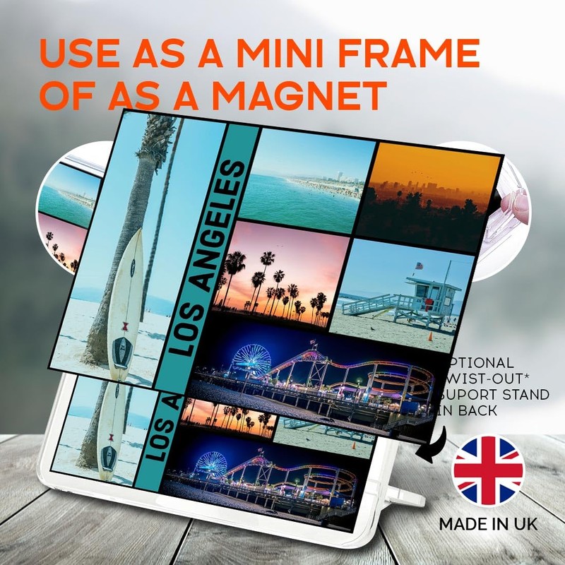 Classic Rectangle Magnet with Stand - Los Angeles America USA