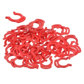 sourcing map 50Pcs 1/4 Inch Locking Clip for RO Water Filtration Systems Tube Quick Connect Lock Clamps Fitting Replacement Parts, Red
