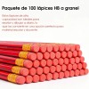 100 Piezas Lapiz Metrico Caja Con Rojo