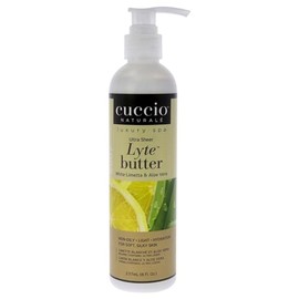 Cuccio Naturale Lyte Ultra-Sheer Body Butter - Replenishing Scented Moisturizing Cream - Deep Hydration To Repair Dry Skin - All Natural, Cruelty-Free Formula - White Limetta And Aloe Vera - 237 ML