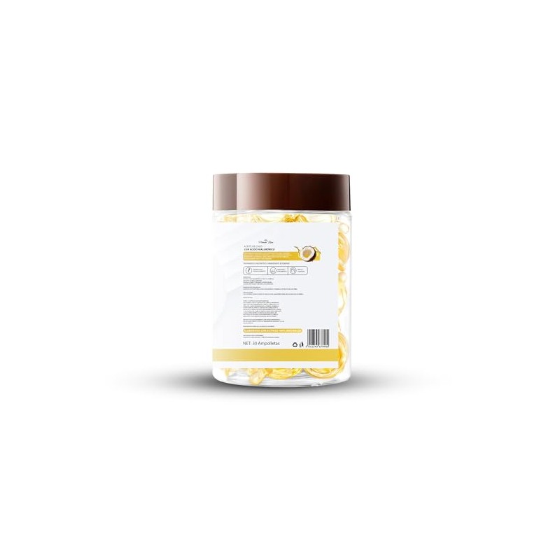 PLATINUMMAX Aceite de Coco con Ácido Hialurónico | 30 Ampolletas,