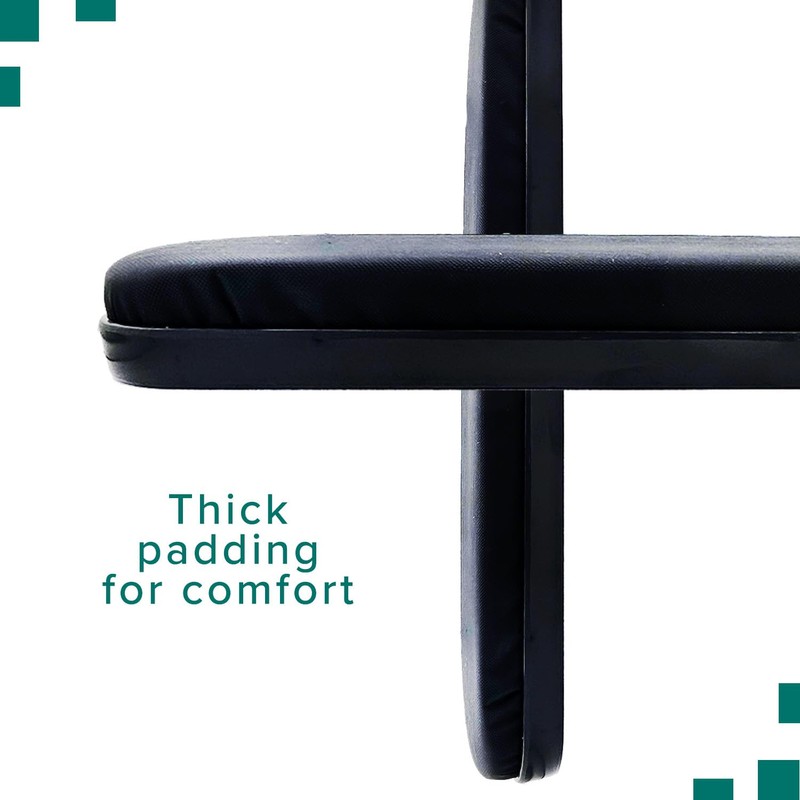 AlveyTech Heavy Duty 14" Padded Black Nylon Armrests for Wheelchairs