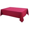 Biscaynebay Textured Fabric Tablecloths 52 X 70 Inches Rectangular, Red