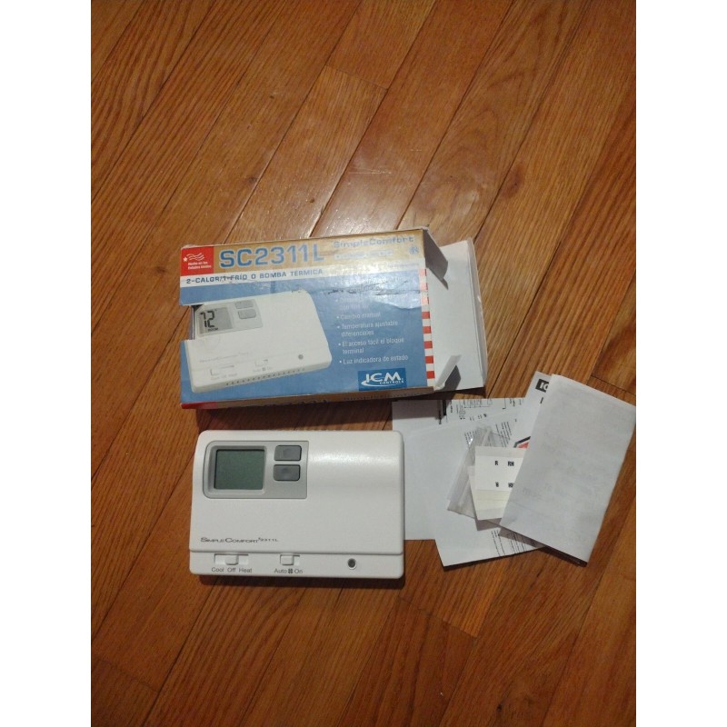ICM SC2311L Simple Comfort 2 Stage Thermostat Cool Heat Pumps