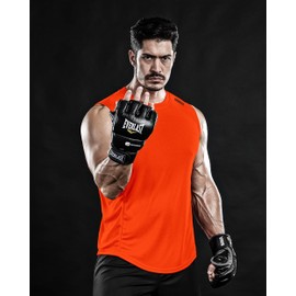 DRSKIN Men's 1 Pack Tank Tops Sleeveless Shirts Athletic Muscle Mesh Dry Fit Gym Training Workout Fitness Bodybuilding (Big-ME-TA-(LO), S)