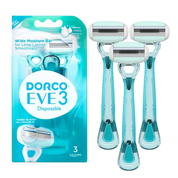 Dorco EVE 3 Women's Disposable Razors Smooth Touch | Wide