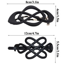 6 PCS Retro hair Barrettes Banana Clip French Style Twist hair Barrette Metal Anti Slip Crocodile Simple Large hair Clips Elegant Hair Accessories for Wome