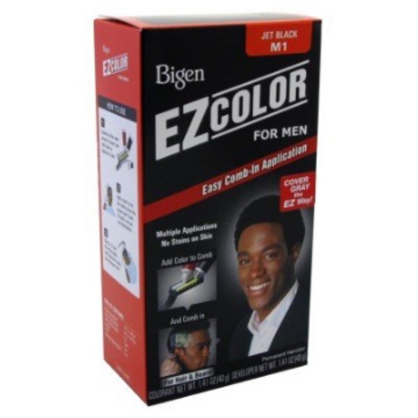 Bigen Ez Color For Men Jet Black Kit M1, 1 ea (Pack of 4)