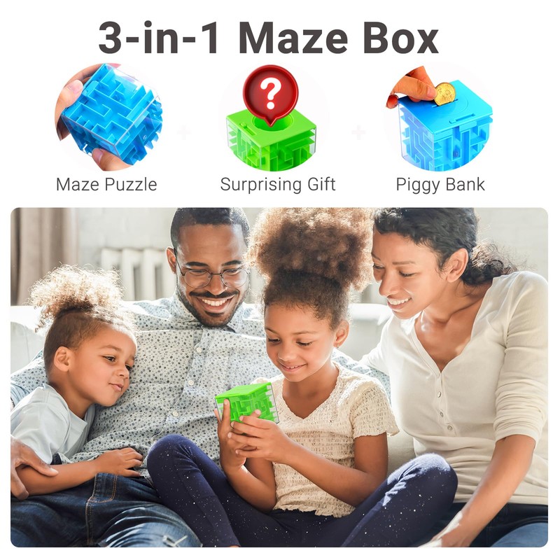 iKeelo Money Maze Puzzle Box (2 Pack) for Kids and